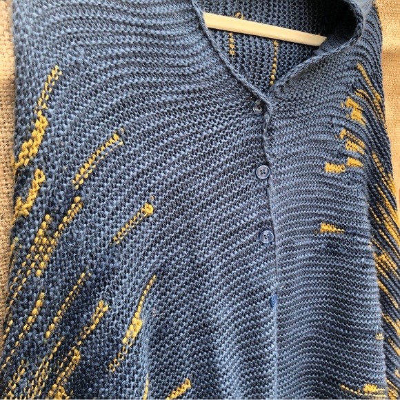 LuLaRoe Knit Mimi Shawl Blue & Green - Open Size - Picture 6 of 7